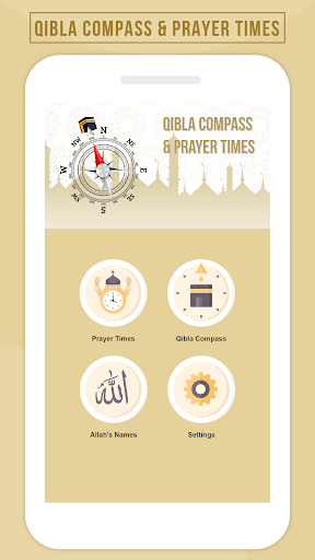 Android application Qibla Compass & Prayer Timings screenshort