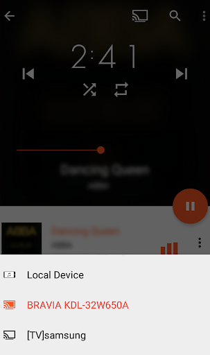 Screenshot of TuneCast DLNA Music Player