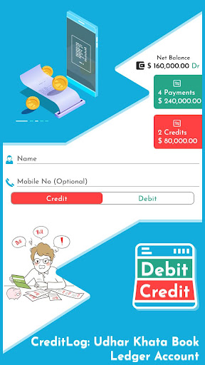 Android application CreditLog: Udhar Khata Book, L screenshort