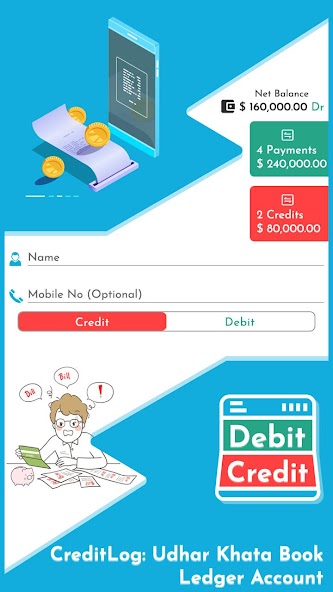 CreditLog: Udhar Khata Book, L 1.8 APK + Mod (Unlimited money) untuk android
