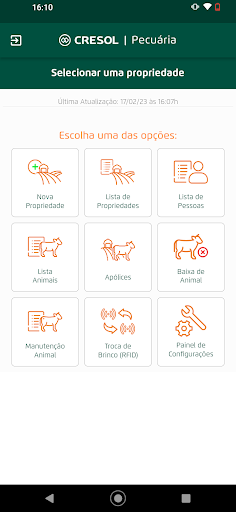 Android application Cresol Pecuário screenshort