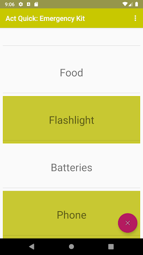 Android application Act Quick screenshort