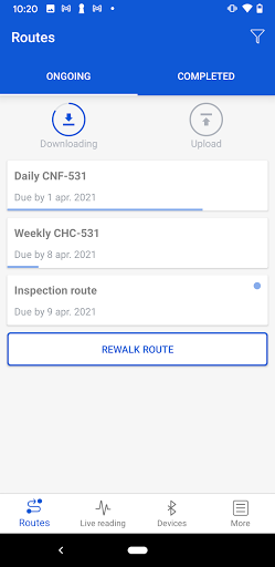 Android application SKF ProCollect screenshort
