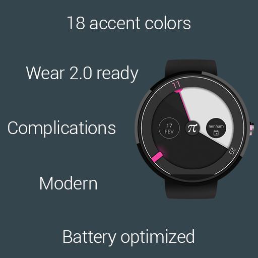 Android application Material Pi Watch Face - π screenshort