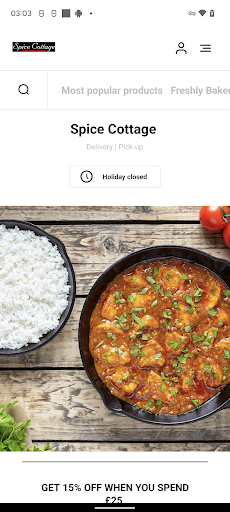 Android application Spice Cottage Bathgate screenshort