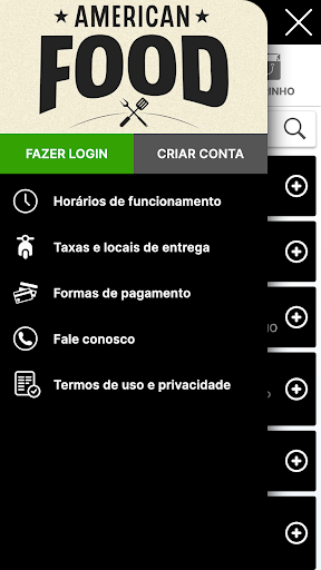 Android application American Food screenshort