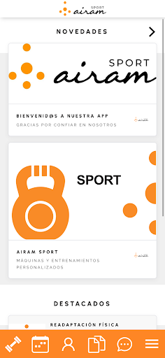 Android application AIRAM SPORT screenshort