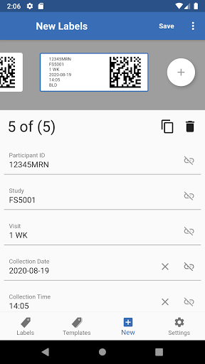 Android application Labelscape screenshort