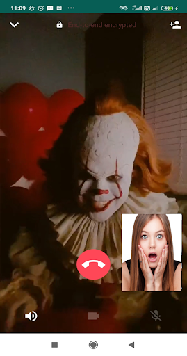 Scary Clown Prank Video Call Screen 3