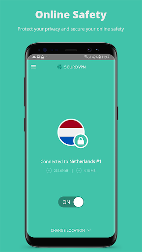 Android application 5 Euro VPN - Stay safe online screenshort