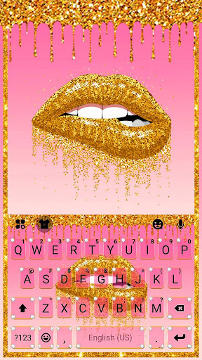 Android application Golden Sexy Lips Keyboard Them screenshort