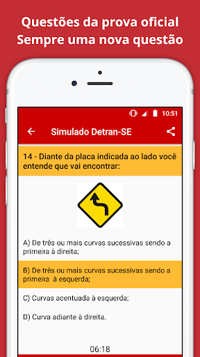 Android application Simulado Habilitação SE screenshort