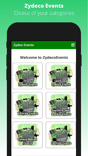 Android application Zydeco Events screenshort