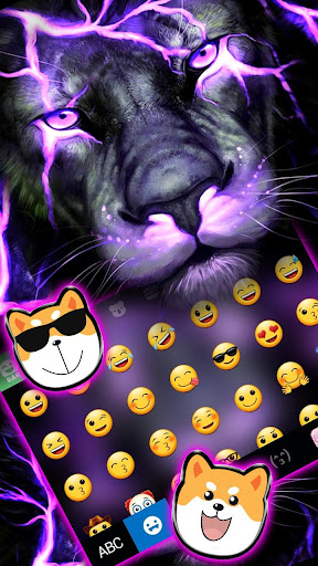 Lightning Neon Lion Keyboard T Screen 2