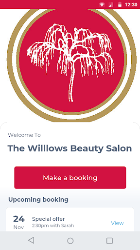 Android application The Willows Beauty Salon screenshort
