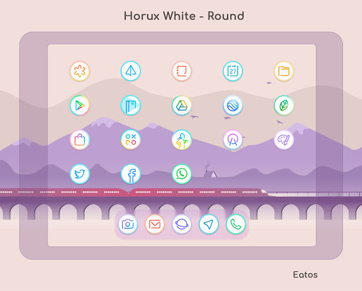 Horux White - ชุดไอคอนกลม