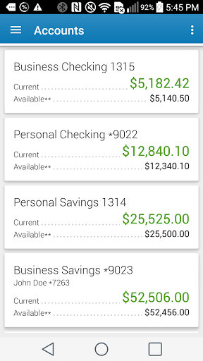 Android application Cross County Savings Bank screenshort