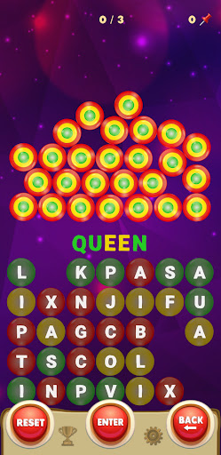Android application LetterBall - English word game screenshort