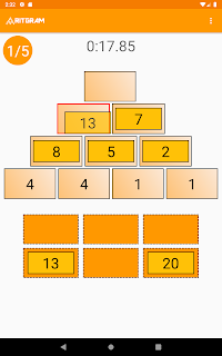 Number Pyramid Aritgram Puzzle