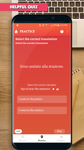 Screenshot of Italian Sentence Master 2