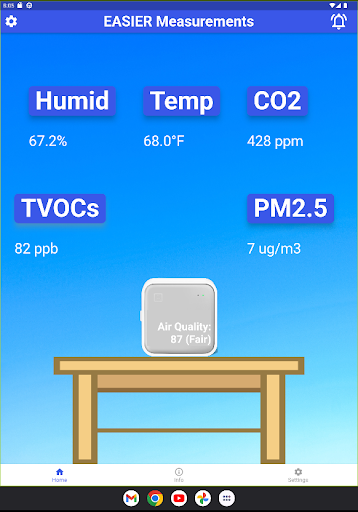 EASIER Sensor App Screen 2