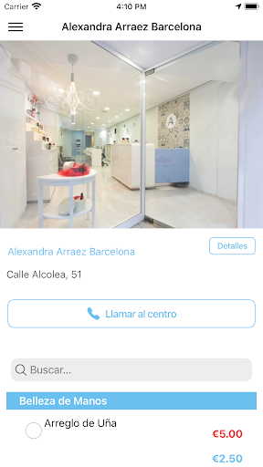 Android application Alexandra Arraez Barcelona screenshort