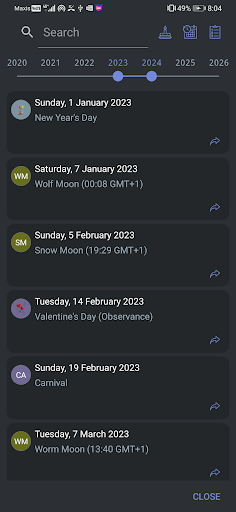 Denmark Calendar Screenshot
