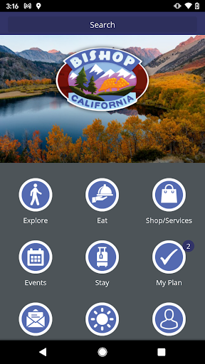 Android application Visit Bishop CA screenshort