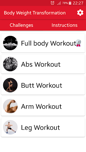 Android application Body Weight Transformation- Wo screenshort