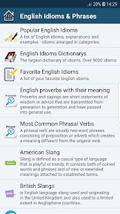 All English Idioms & Phrases Screenshot