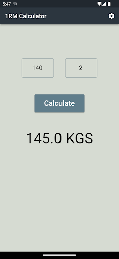 1 Rep Max Calculator Screenshot 3 - AppWisp.com