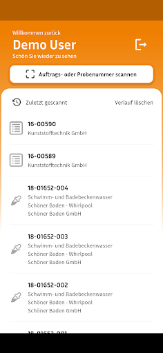 Android application lisa.scan screenshort