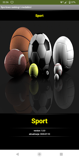 Android application Sport screenshort