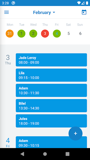 Android application Previsy Appointment Scheduling screenshort
