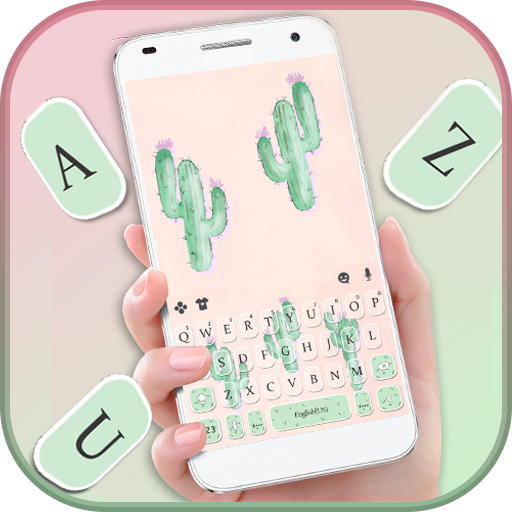 Cute Cartoon Cactus Theme logo