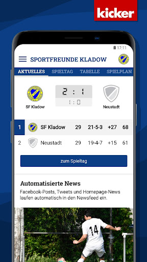 Android application Sportfreunde Kladow screenshort