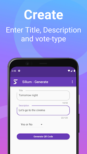 Android application Silium - Anonymous polls screenshort