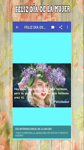 FELIZ DÍA DE LA MUJER CON FLOR