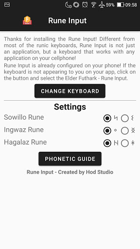 Rune Input Elder Futhark runes Screen 3