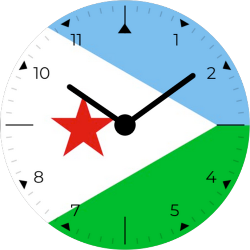 Android application Djibouti Analog Watch Face screenshort