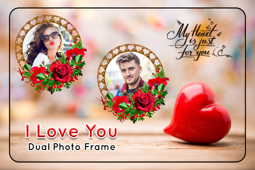 I Love You Dual Photo Frame