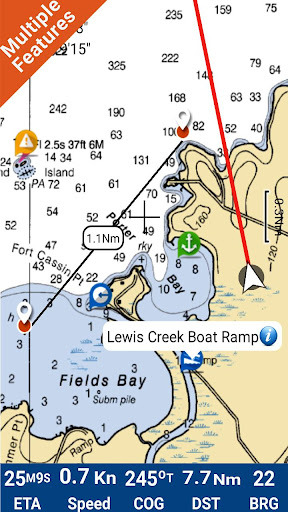 Android application Lake Pend Oreille GPS Charts screenshort