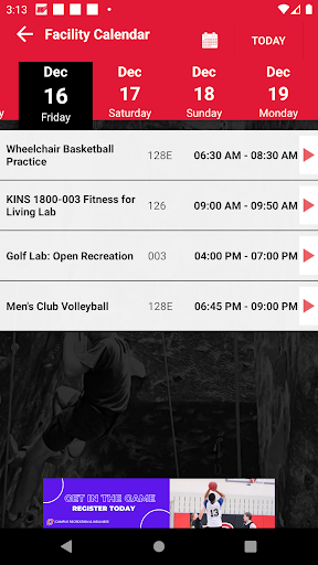 Unomaha Campus Recreation Screen 2