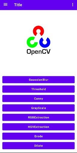 Android application OpenCV Image Process screenshort