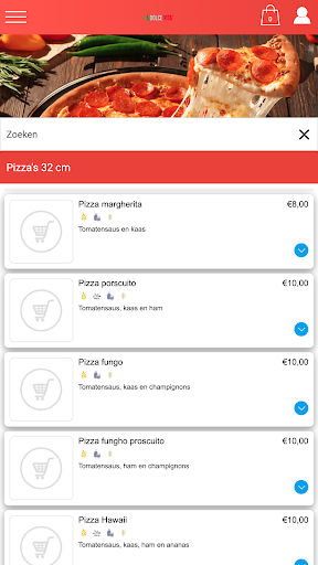 Android application Pizzeria La Dolce Vita screenshort