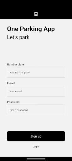 One Parking App Screen 2