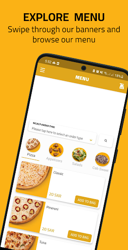 Screenshot of Cab Pizza | كاب بيتزا