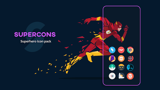 Android application Supercons - The Superhero Icon screenshort