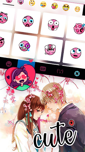 Sakura Love Keyboard Backgroun Screen 3