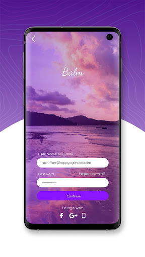 Android application Balm screenshort